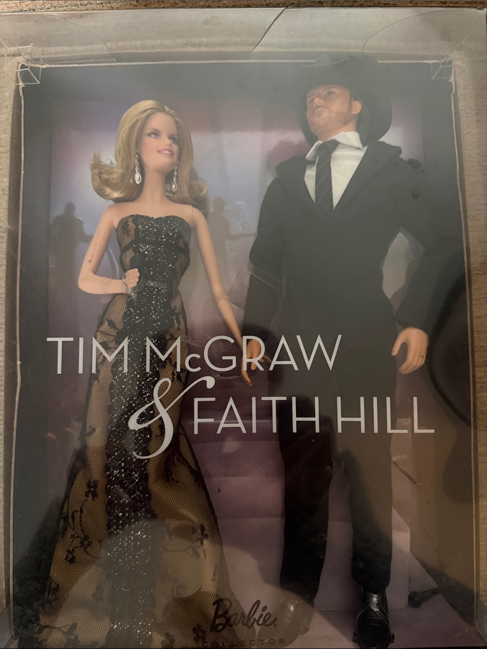 Barbie Duo Tim McGraw & Faith Hill in Black and Gold Evening Wear